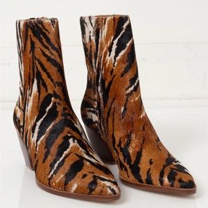 Caty Ankle Boot - Zebra Cowhair